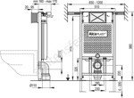 Cистема инсталляции для подвесного унитаза ALCAPLAST A102/1000 Jadromodul- фото2