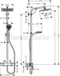 Душевая система Нansgrohe Crometta E240 1jet Showerpipe (27271000)- фото2