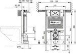Cистема инсталляции для подвесного унитаза ALCAPLAST A102/850 Jadromodul- фото2