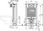 Cистема инсталляции для подвесного унитаза ALCAPLAST A101 /1000 Sadromodul - фото2
