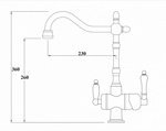 Смеситель на кухню с подключением к водному фильтру ZorG ZR 326 YF ХРОМ (Чехия)- фото2
