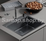Кухонная мойка Roxen Simple 560220-60B (PVD blaсk) с коландером и дозатором- фото