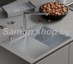 Кухонная мойка Roxen Vespa 560230-60R (Сатин) с коландером и дозатором- фото