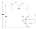 Смеситель на кухню с подключением к водному фильтру ZorG ZR 328 YF SATIN (Чехия)- фото2