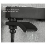 Набор Смеситель для ванны GAPPO G3207-6+смеситель для раковины G1007-6 черный матовый- фото3